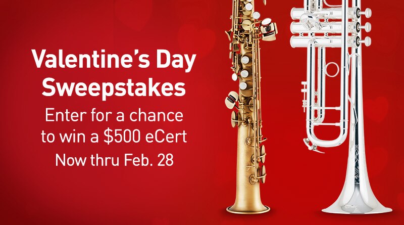 Valentines Day Sweepstakes. Enter for a chance to win a $500 eCert. Now thru Feb. 28